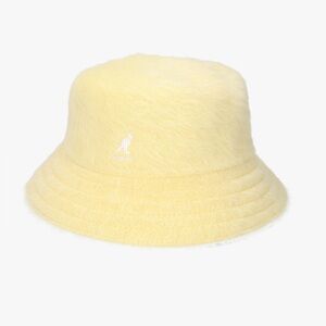 Kangol Fuzzy Angora Bucket Hat Butter Yellow L